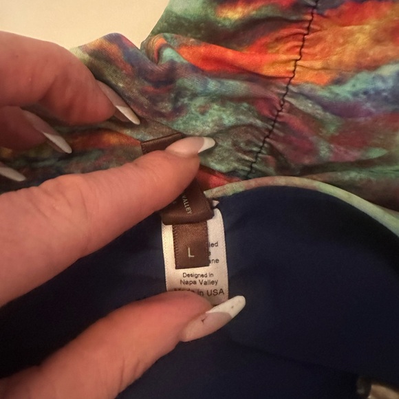 Mia Marcelle bikini, triangle top & ruched back tie-side bottom Sz M - Picture 4 of 5